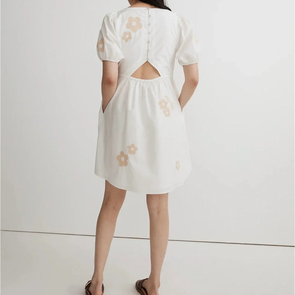 Madewell Annamarie Floral Embroidered Mini Dress - Picture 3 of 6